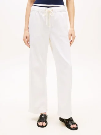 Leichte Pull-On-Jeans mit weitem Bein