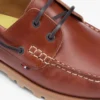 Leichter Bootsschuh aus Leder mit Profilsohle