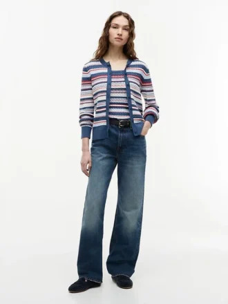 Leichter Strickcardigan mit Zopfmuster