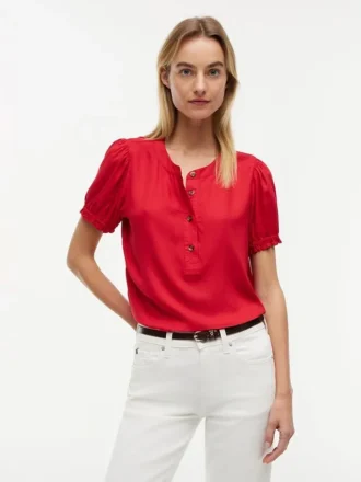 Leichtes, gerafftes Pullover-Shirt