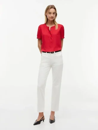 Leichtes, gerafftes Pullover-Shirt