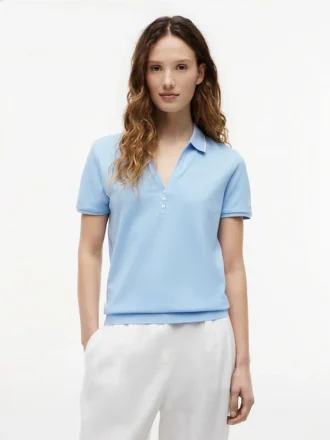 Leichtes Piqué-Henley-Polo
