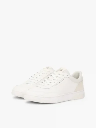Low-Top-Sneaker aus Leder- und Wildledermischung