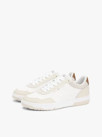 Low-Top-Sneaker aus Ledermix