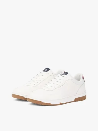Low-Top-Sneaker aus Ledermix