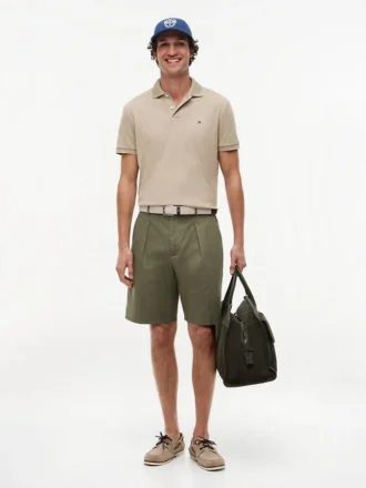 Lässige Chino-Shorts aus Baumwoll-Leinen-Mischung