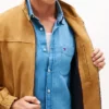 Lässige Motorradjacke aus Wildleder Lässige Motorradjacke aus Wildleder