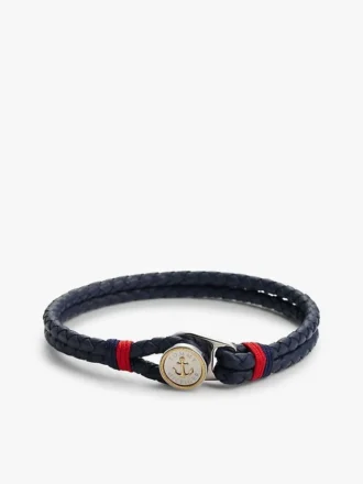 Maritimes geflochtenes Lederarmband