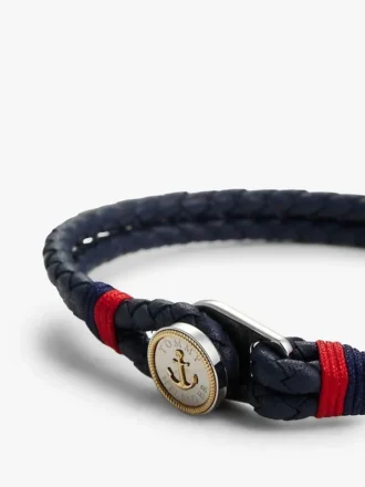 Maritimes geflochtenes Lederarmband