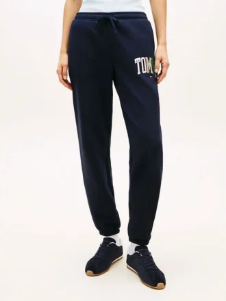 Mehrfarbige Sweathose mit Tommy-Logo im Varsity-Stil