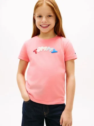 Mehrfarbiges T-Shirt mit Logo für Kinder