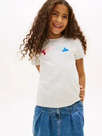 Mehrfarbiges T-Shirt mit Logo für Kinder