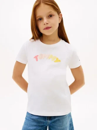 Mehrfarbiges T-Shirt mit Logo für Kinder