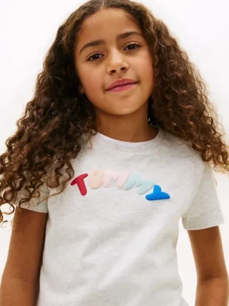 Mehrfarbiges T-Shirt mit Logo für Kinder