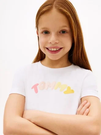 Mehrfarbiges T-Shirt mit Logo für Kinder