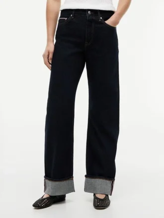 Mid-Rise Selvedge Loose Straight Jeans