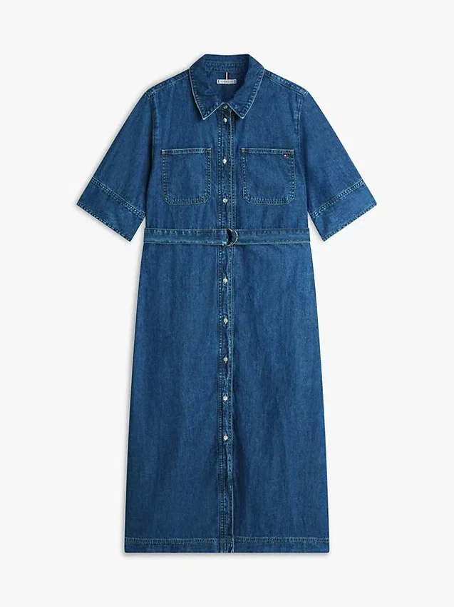 Midi-Jeanskleid mit Gürtel Midi-Jeanskleid mit Gürtel