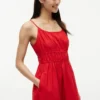 Midi-Kleid aus gerafftem Popeline Midi-Kleid aus gerafftem Popeline