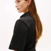 Midi-Kleid aus verschiedenen Materialien mit Plissee Midi-Kleid aus verschiedenen Materialien mit Plissee
