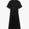 Midi-Kleid aus verschiedenen Materialien mit Plissee Midi-Kleid aus verschiedenen Materialien mit Plissee