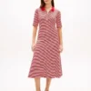 Midi-Kleid mit goldenen Knöpfen Midi-Kleid mit goldenen Knöpfen