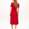 Midi-Polokleid mit Gürtel und Zierstreifen Midi-Polokleid mit Gürtel und Zierstreifen