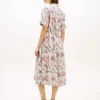 Midi-Shirtkleid aus Leinen mit Animal-Print Midi-Shirtkleid aus Leinen mit Animal-Print