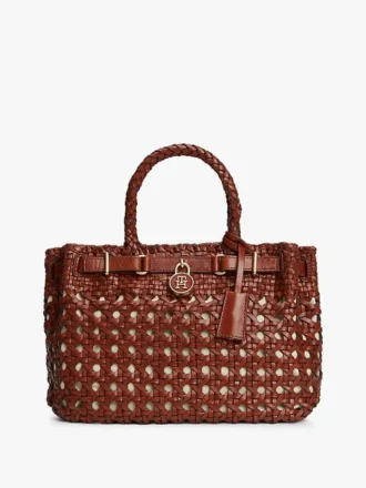 Mini-Tasche aus gewebtem Leder