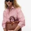 Mini-Tasche aus gewebtem Leder