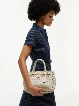 Mini-Tasche aus gewebtem Leder