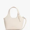 Mini-Tasche mit genarbtem Leder und Metallic-Logo Mini-Tasche mit genarbtem Leder und Metallic-Logo