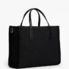 Mini-Tragetasche aus Nylon mit Monogramm-Ziernähten Mini-Tragetasche aus Nylon mit Monogramm-Ziernähten