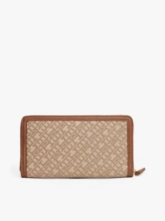 Monogram-Jacquard-Geldbörse mit Reißverschluss