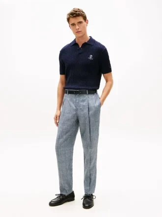 New York Label Glen Plaid Leinen-Hose New York Label Glen Plaid Leinen-Hose