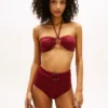 O-Ring-Halter-Bandeau-Bikini-Oberteil