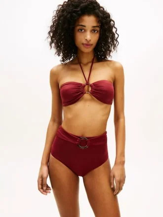 O-Ring-Halter-Bandeau-Bikini-Oberteil