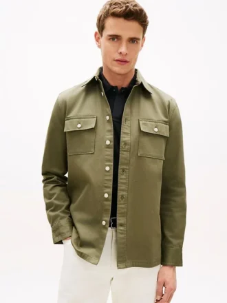 Overshirt aus Slub-Twill in Regular-Fit