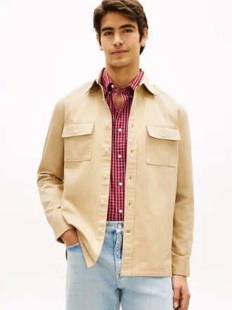 Overshirt aus Slub-Twill in Regular Fit