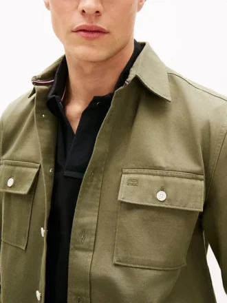 Overshirt aus Slub-Twill in Regular-Fit