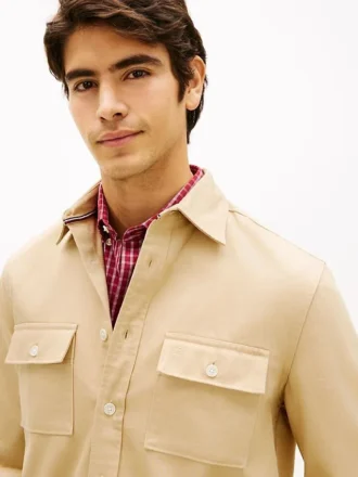 Overshirt aus Slub-Twill in Regular Fit