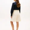 Plissierte Popeline-Shorts
