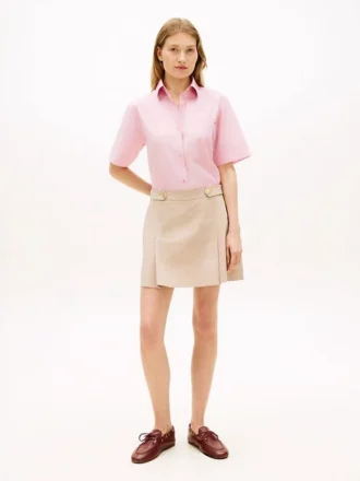 Plissierter Minirock aus Twill