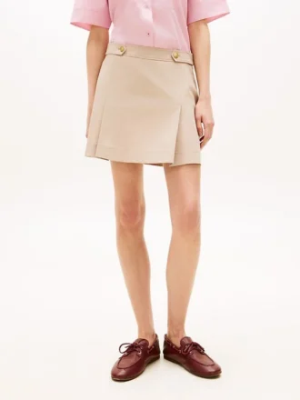 Plissierter Minirock aus Twill