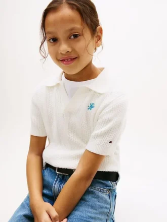 Pointelle-Polo für Kinder