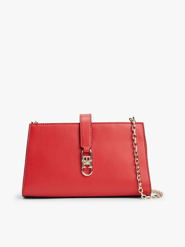 Polierte Monogramm-Umhängetasche mit Kette Polierte Monogramm-Umhängetasche mit Kette