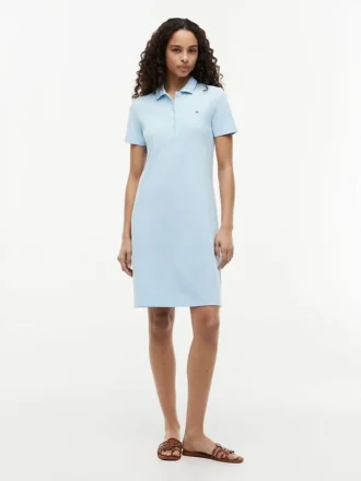 Polo-Kleid aus Stretch-Baumwolle in klassischer Passform