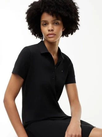 Polo-Kleid aus Stretch-Baumwolle in klassischer Passform