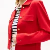 Ponte-Jacke mit mehreren Taschen und goldenen Knöpfen Ponte-Jacke mit mehreren Taschen und goldenen Knöpfen