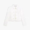 Ponte-Jacke mit mehreren Taschen und goldenen Knöpfen Ponte-Jacke mit mehreren Taschen und goldenen Knöpfen