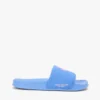 Pool-Slides aus Canvas mit Schriftzug-Monogramm Pool-Slides aus Canvas mit Schriftzug-Monogramm